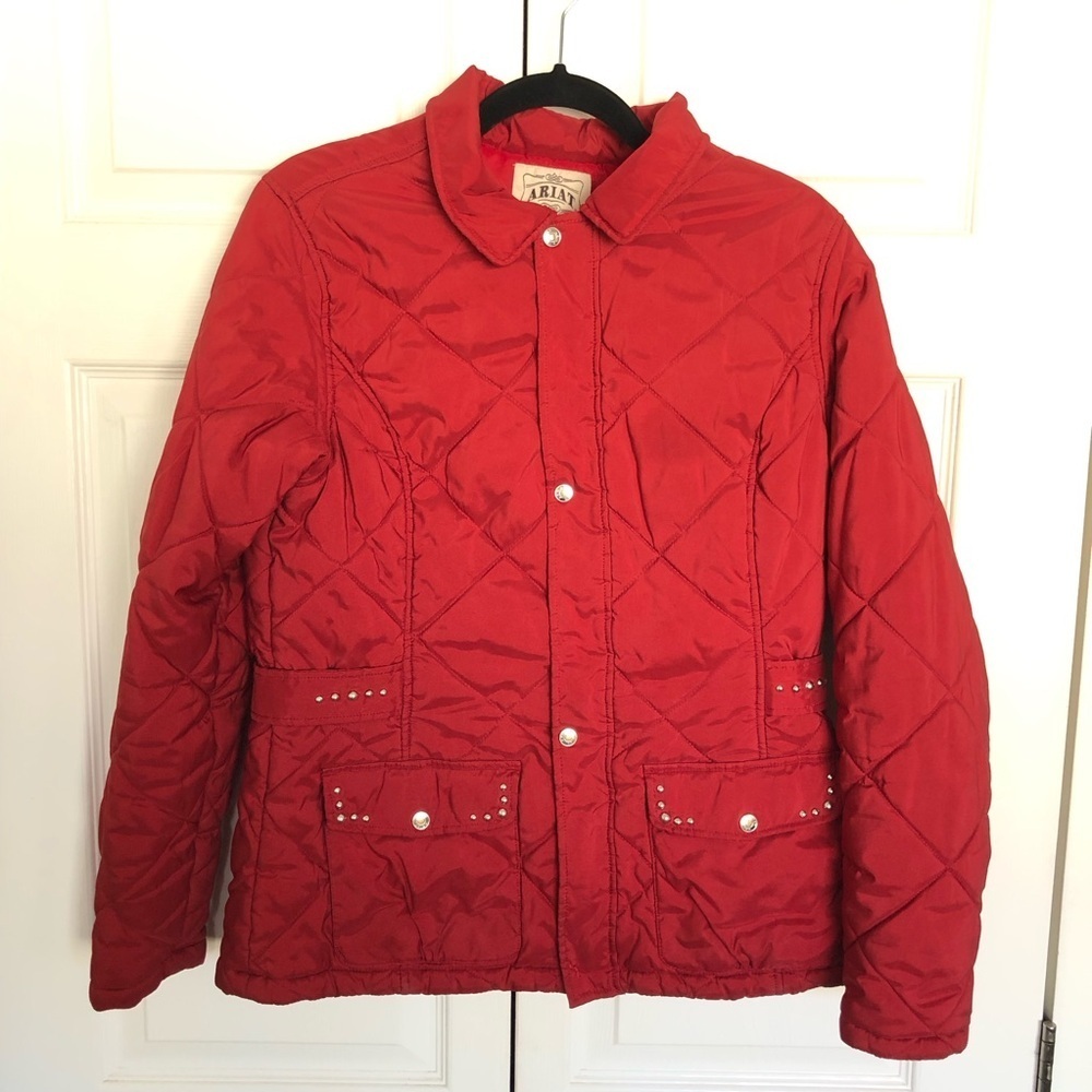 Ariat Womenβs Red Quilted Puffer (no hood) Size L